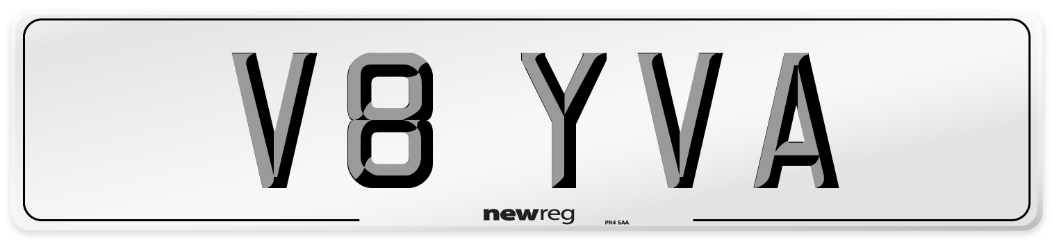V8 YVA Number Plate from New Reg